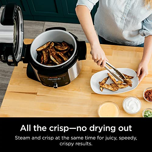 Ninja OL500 Foodi 6.5 Qt. 14-in-1 Pressure Cooker Steam Fryer with  SmartLid, that Air Fries, Proofs & More, with 2-Layer Capacity, 4.6 Qt.  Crisp Plate