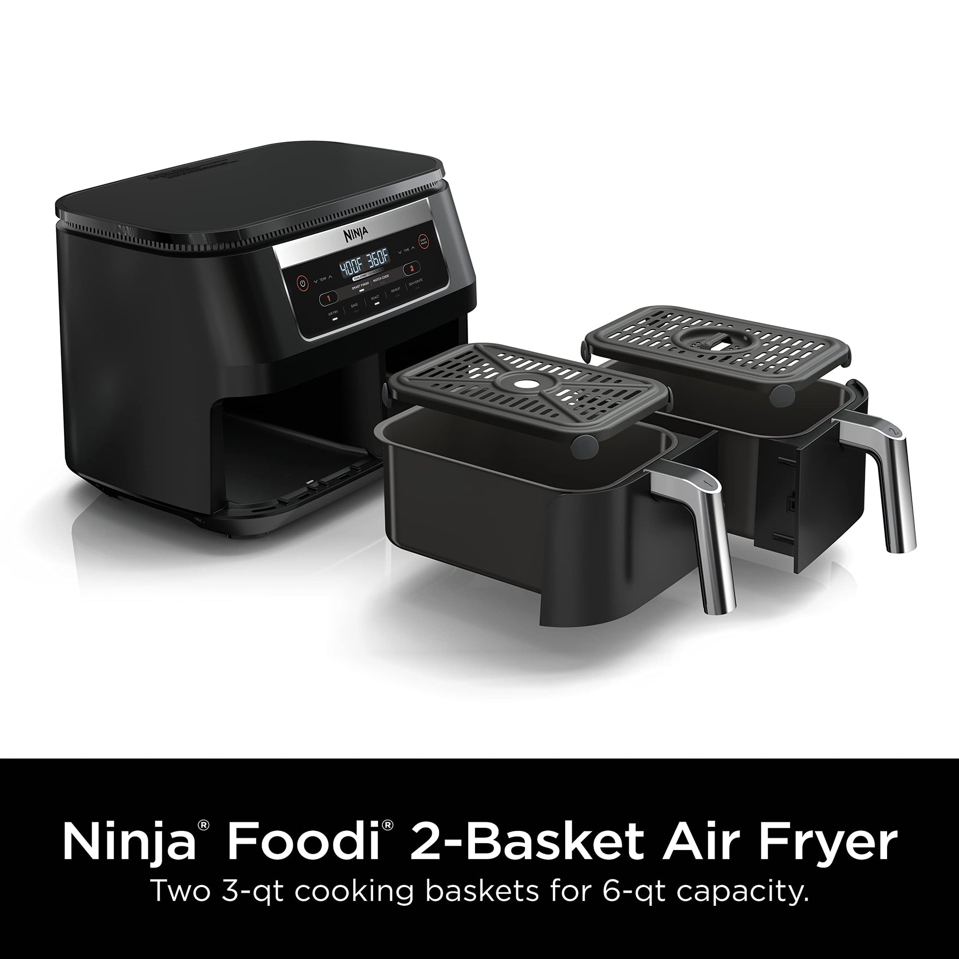 Air Fryer  How to Use Smart Finish (Ninja® Foodi® 2-Basket Air Fryer) 